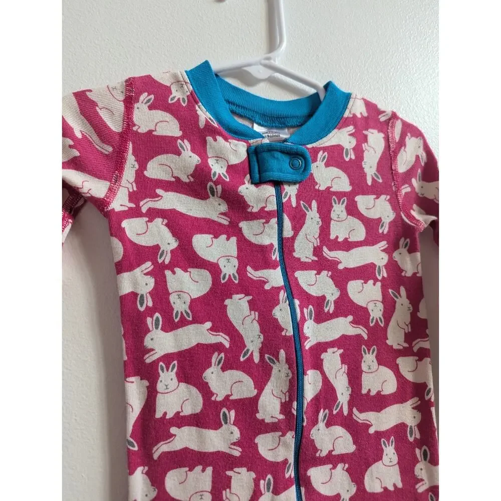 Hanna Andersson Pajamas 9-18m Pink Bunny Organic